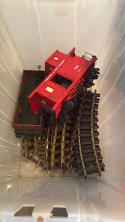 Large Lionel trains and tracks