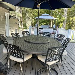 Fortunoff outdoor dining. set with chairs