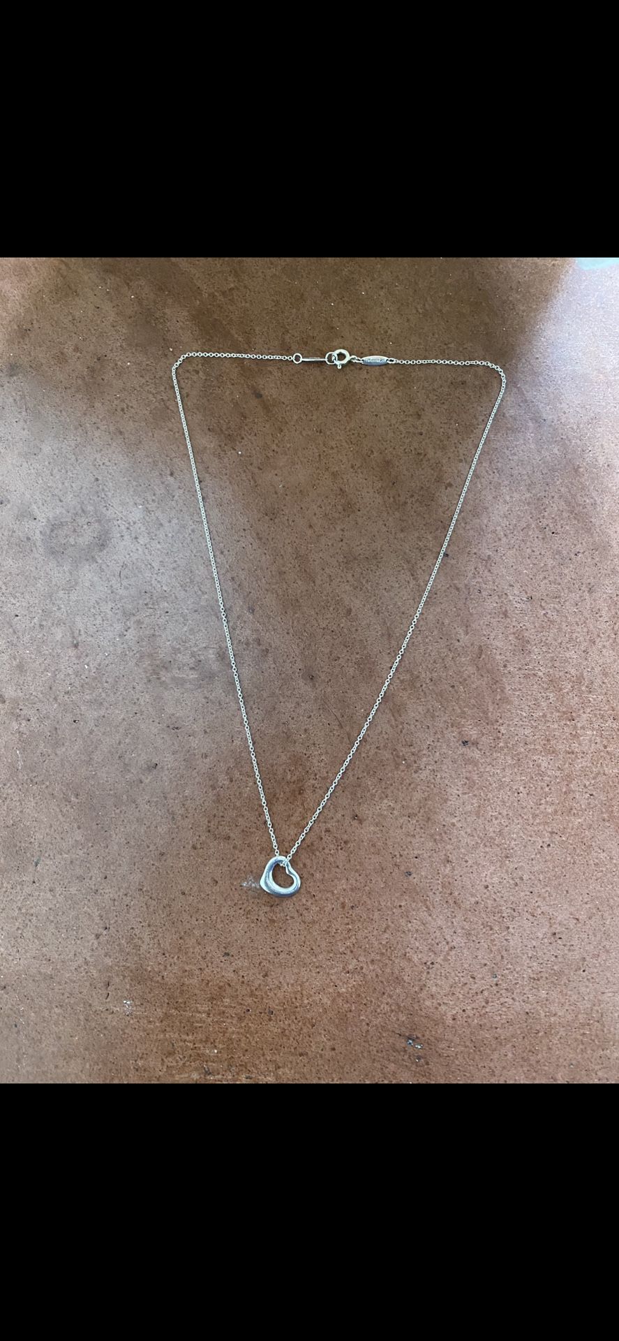 Tiffany & Co. Necklace, Silver Necklace, Open Heart Pendant