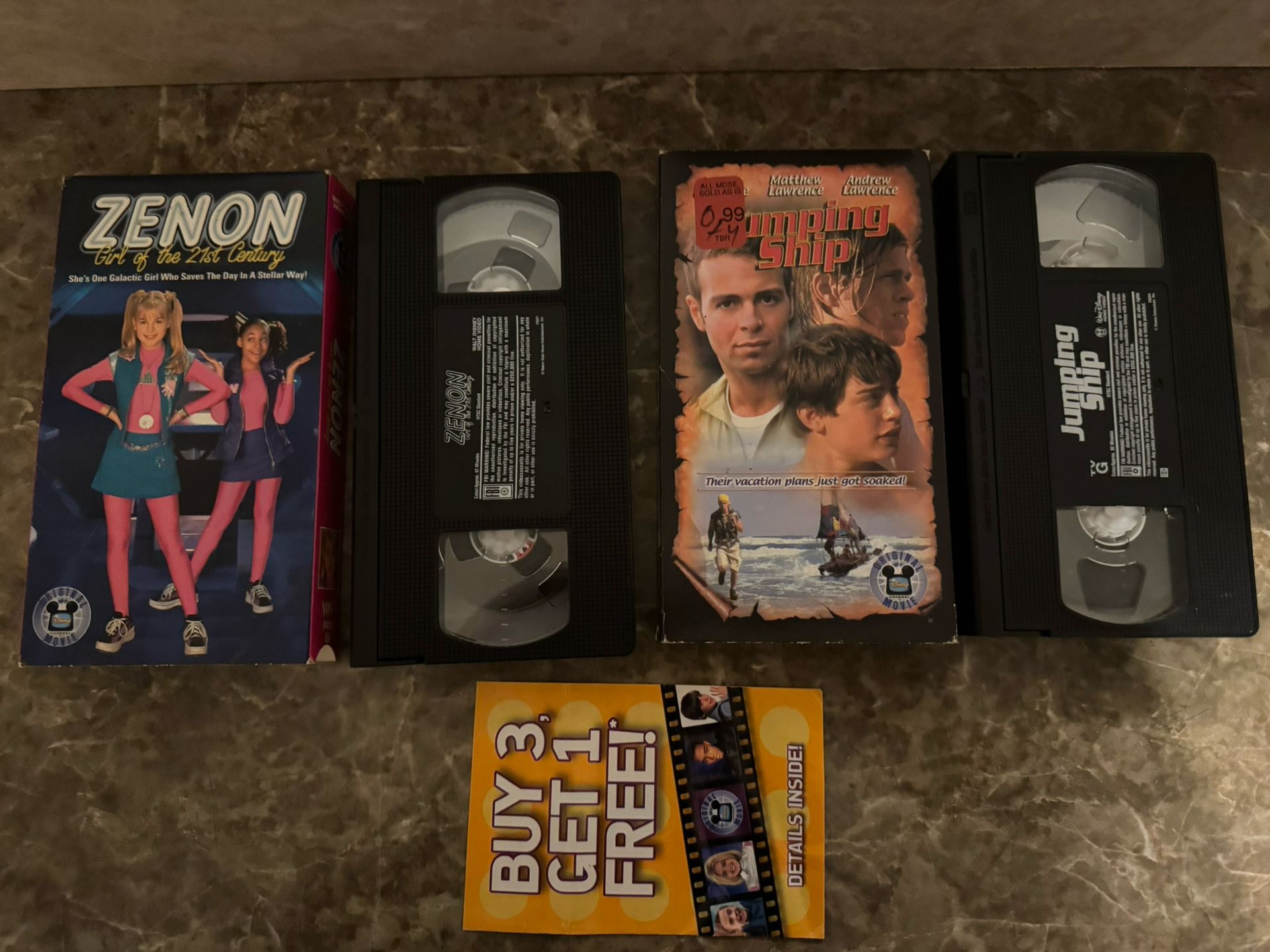 Zenon: Girl of the 21st Century VHS Tape w/Jumping Ship VHS