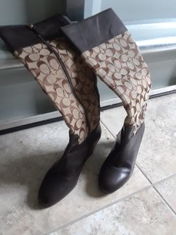 Leather boots couch brand