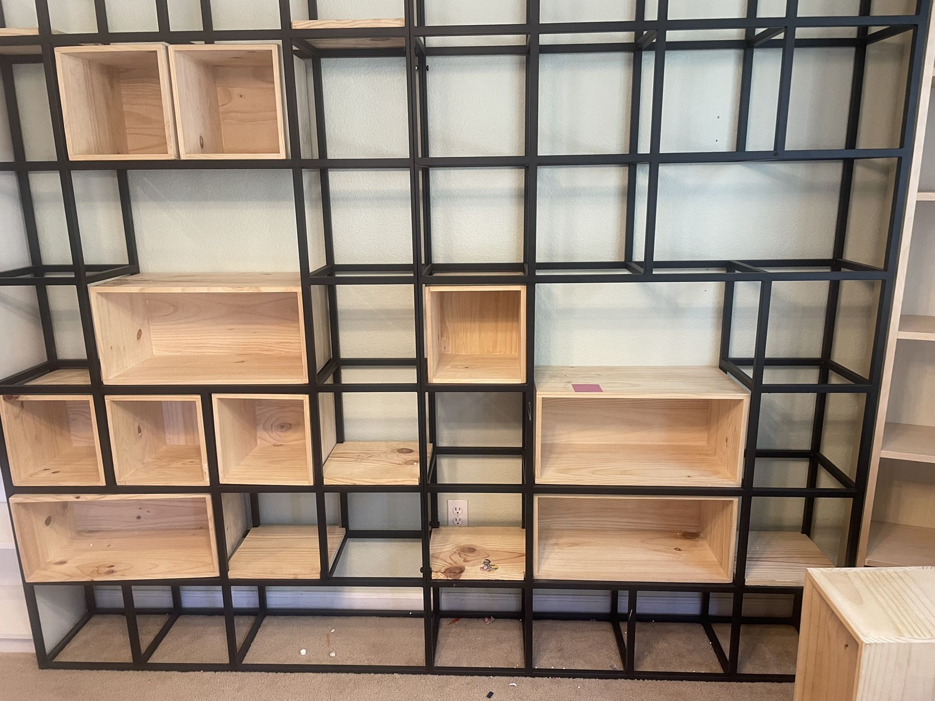 Metal And Wood Shelving