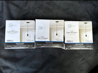 3 brand new Mainstays single lights pendants