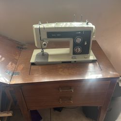 Vintage Kenmore Sewing Machine w/ Cabinet – Works Great