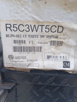 Rg59 + 18 / 2 CC White Approximately 250 Ft