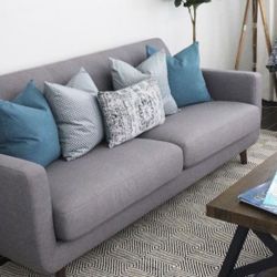 Gray Allie 82” Mid-Century Modern Sofa by Living Spaces