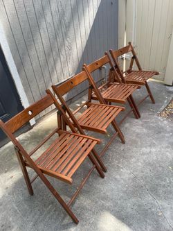 Wooden folding chairs