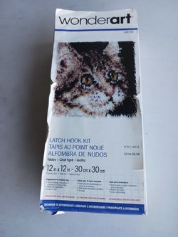 Wonderart Latch Hook Kit Tabby Cat