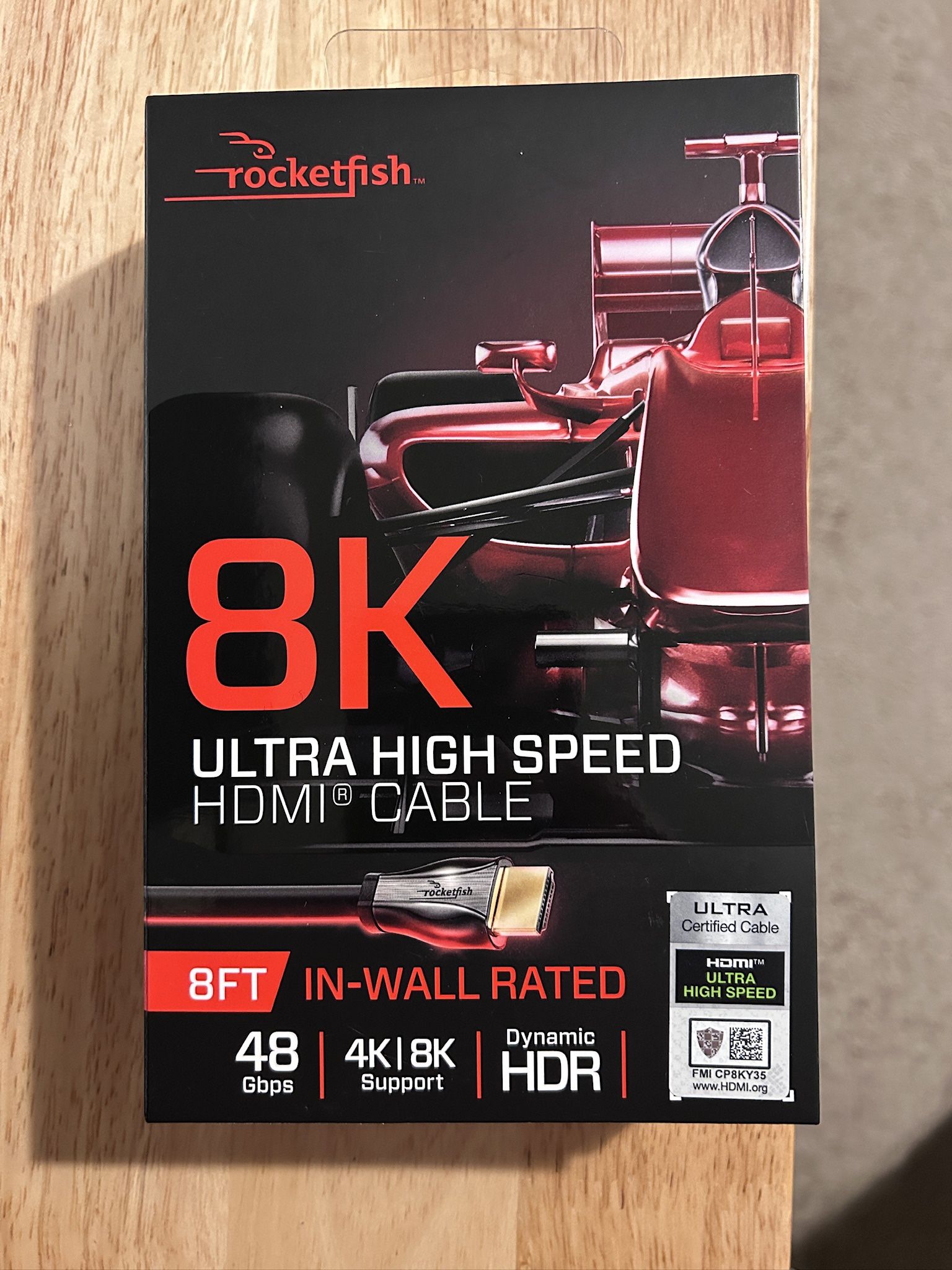 Rocketfish 8K Ultra High Speed HDMI Cable / New / In Wall Rated