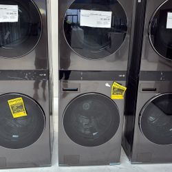 LG Black Washtower W/ Gas Dryer WKG301HBA At $1400 Off MSRP!