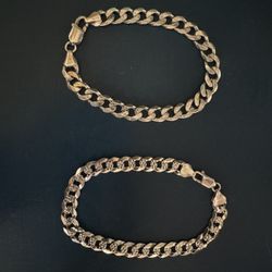 Men’s Silver Braided/Cuban Bracelets