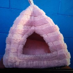 PINK PYRAMID BED $15=GREY PYRAMID BED $15=PINK CARPET$5=BACK PACK CARRIER $10