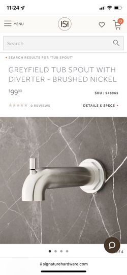 New In Box! Tub Spout Brushed Nickel