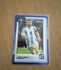 2025-26 Panini Donruss Road To The World Cup Lionel Messi Blue Cubic /95