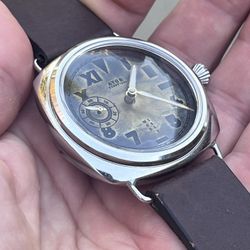 Big Beautiful Watch One Of A Kind 47mm Manual Wind Stainless Steel And Copper Dial Piece Of Art!  Pictures Don’t Justify Beauty Of This Piece! 