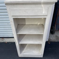 White Bookshelf with one Drawer