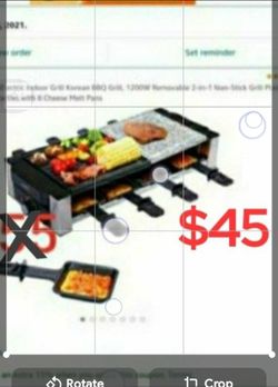 $45 Table Electric Grill BBQ Grill , Removable 2 In 1 Non Stick Grill Plate, PARTIES (iif you are serious I live in the Culver City Arts District Area