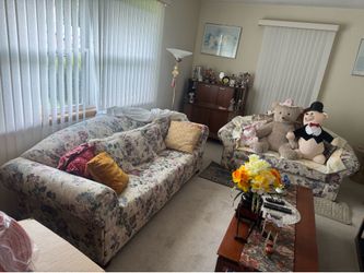 Floral sofa