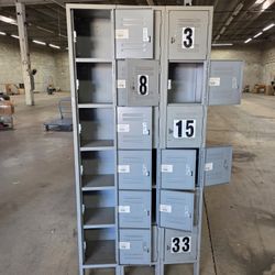 Used Metal Locker With 18 Compartments !!