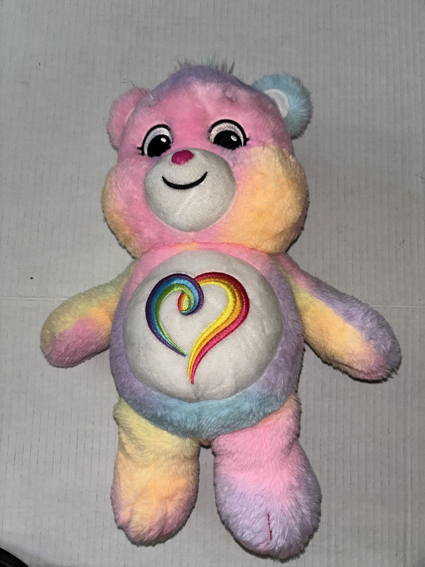 Carebear 14” Rainbow Heart Bear