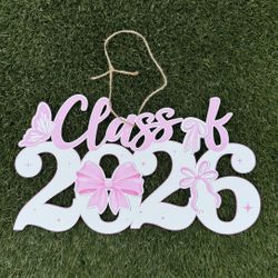 2026 Grad Decor Set (Pink Theme) – Banner + Sign – Brand New