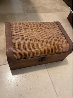 Medium sized nesting wooden trunks