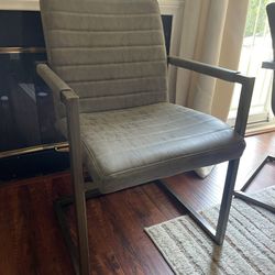 2 Dark Green Dining Chairs 