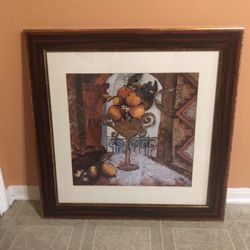 still life fruit painting wall picture. brand new