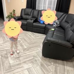 Black Leather Couches 