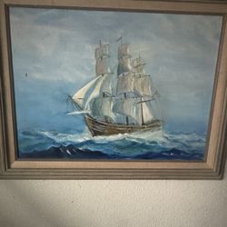 Oil Painting Ship