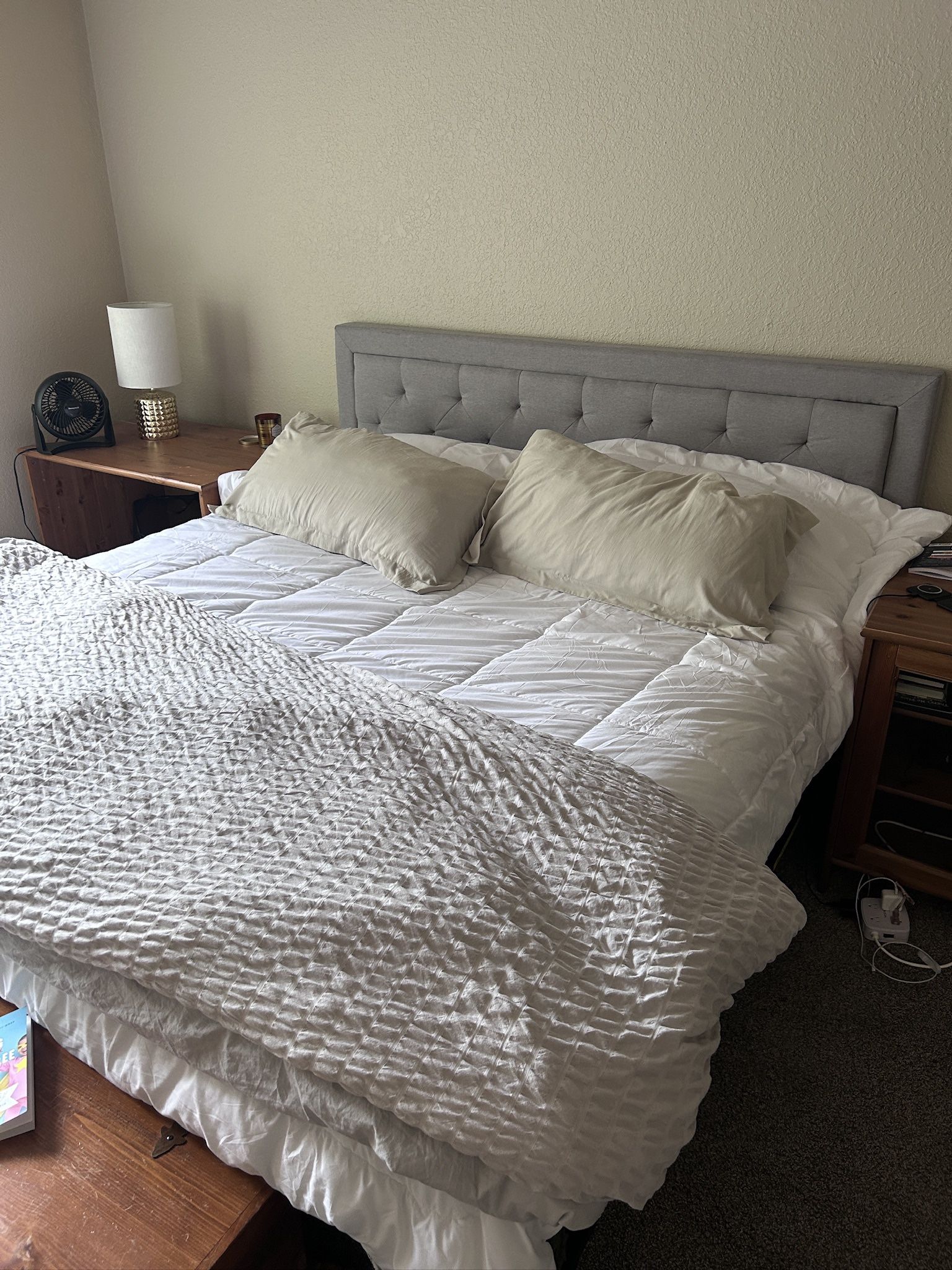 King bed - Frame, headboard, Mattress, Box Spring