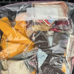 Bag Of Vintage Barbie Clothing 
