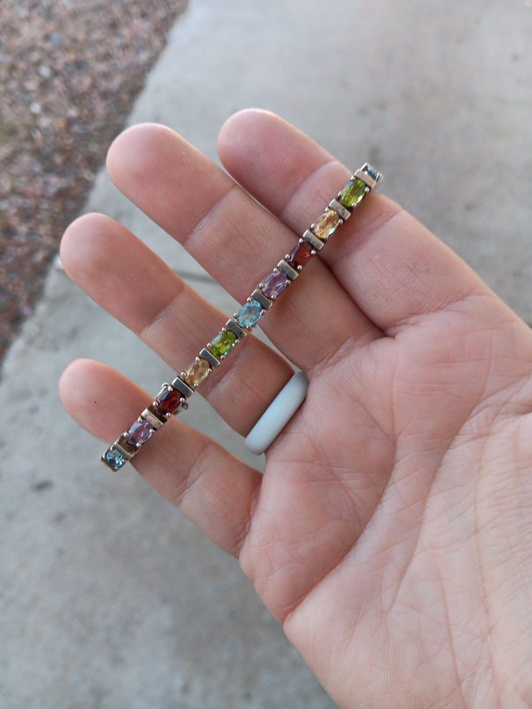 Multi-Colored Gemstone Bracelet