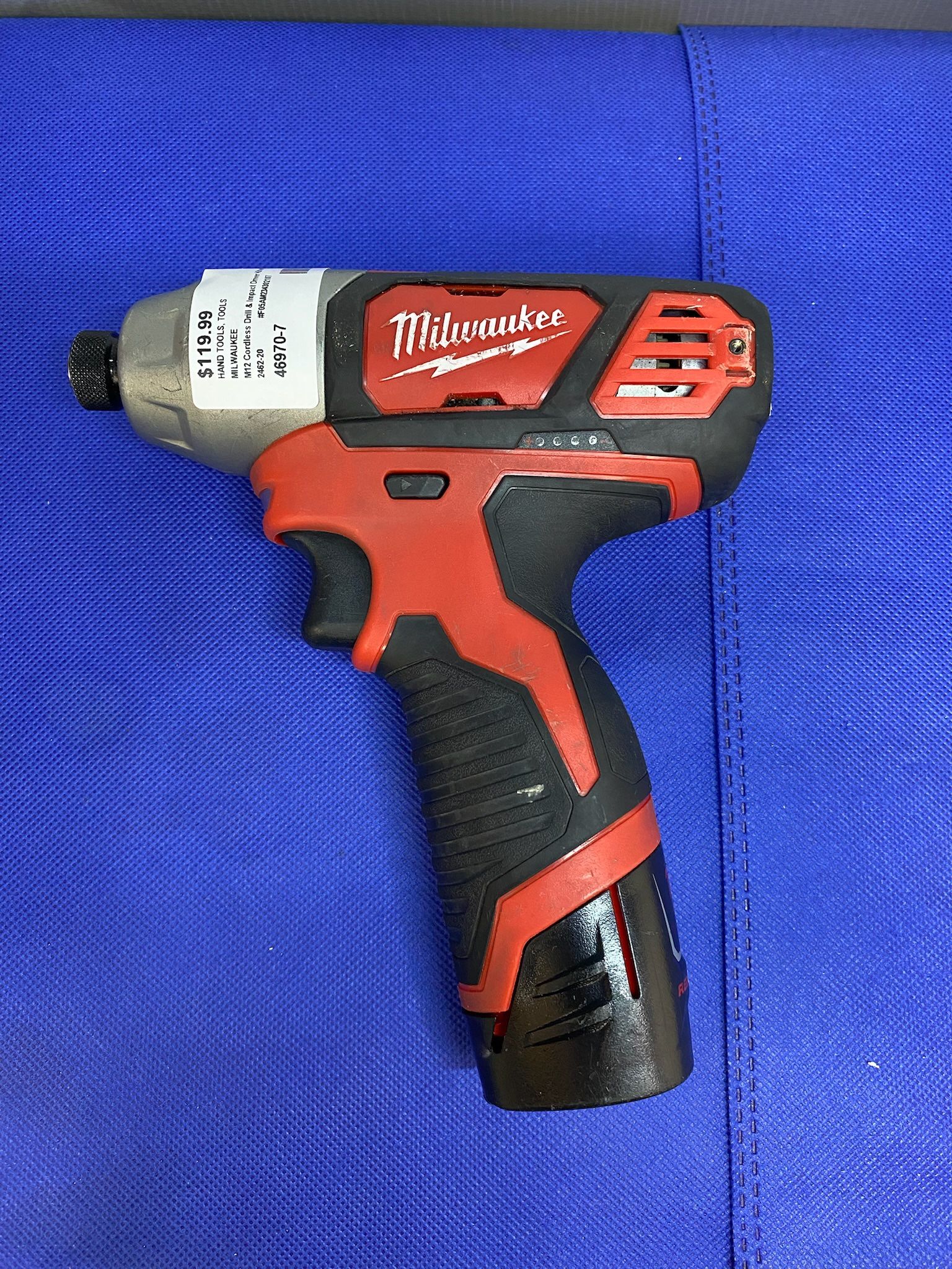 MILWAUKEE 2462-20 M12 Cordless Drill & Impact Driver Kit w/ 1.5Ah Batt & Charger