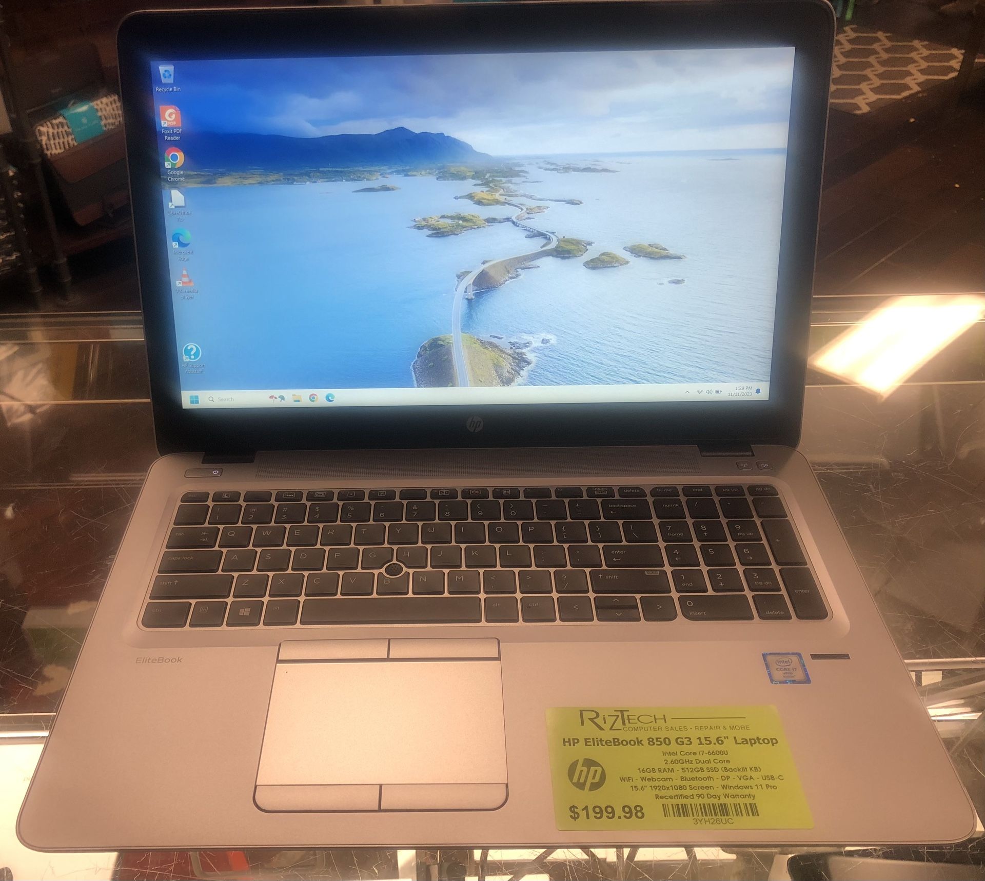 HP EliteBook 850 G3 15.6" Laptop