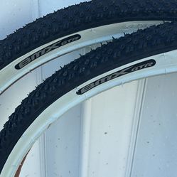 26 Inch White Wall Tires (2) 