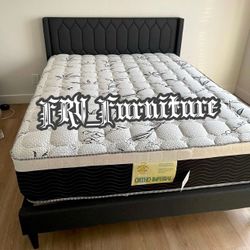 New Queen Bed Frame With Mattress 