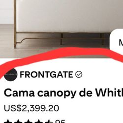 KING SIZE CANOPY BED FRAME 