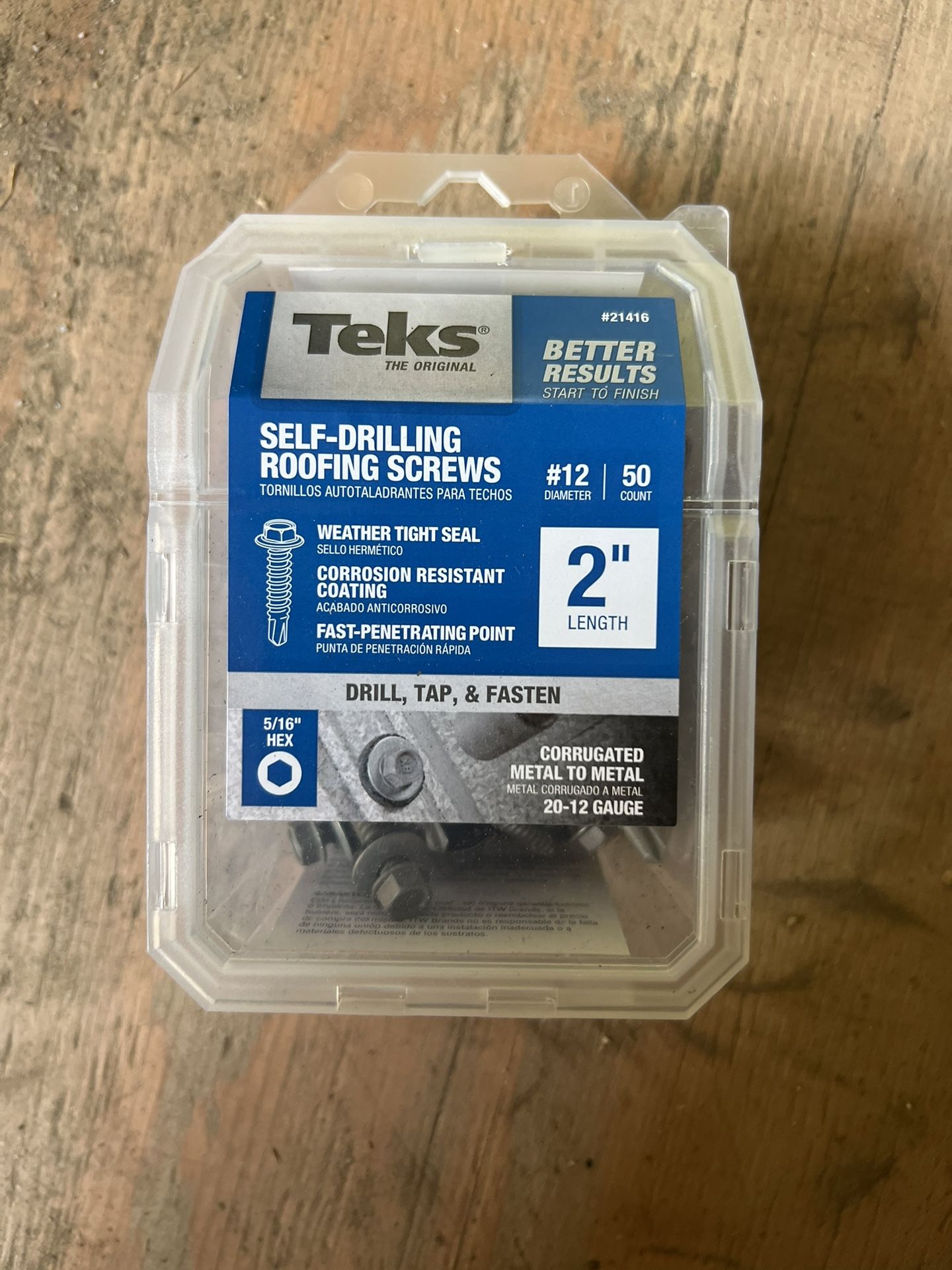 Teks #12 x 2-in Gray Zinc-plated Self-drilling Roofing Screws 50 -Count