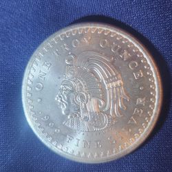 1 Oz Troy Cuatemoc Fine Silver Coin