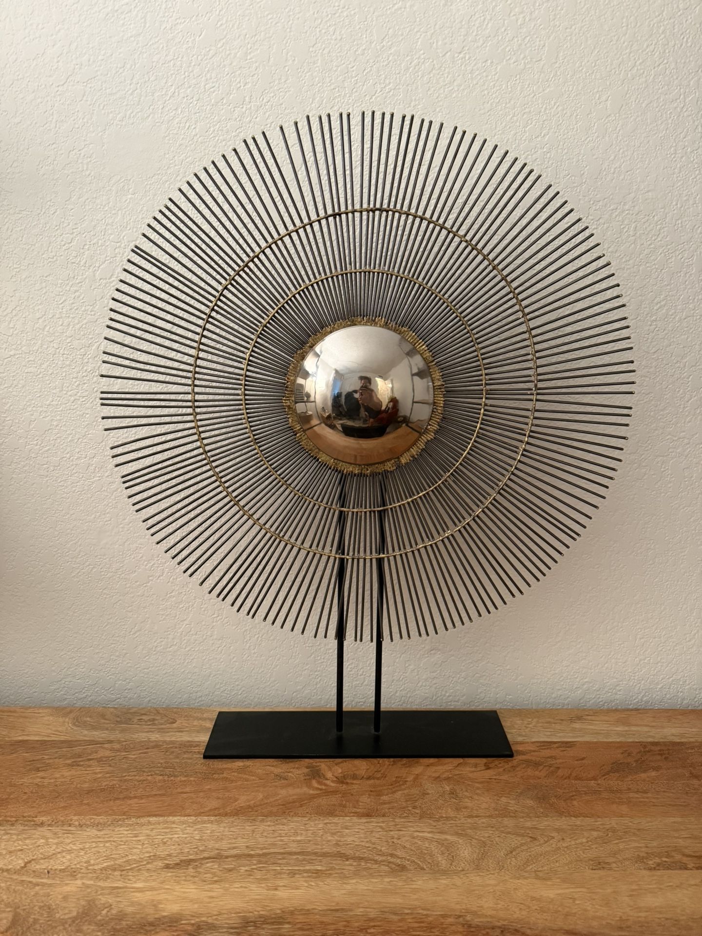 24” Sunburst Radial Sculpture (Can be hung as well)