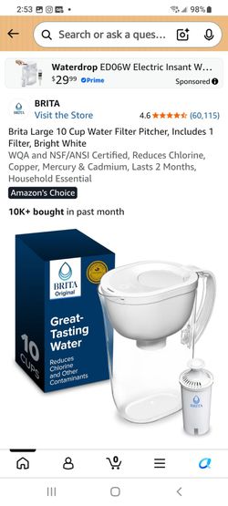 Brita Large 10 Cup Water Filter Pitcher