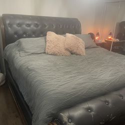 King Bed And Mattress (Box Spring Not Included)