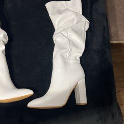 White Boots Heels 