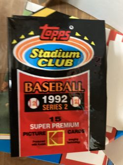 1992 Tops Wax pack Baseball Cards