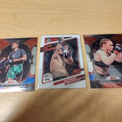 2023 #6 Israel Adesanya Panini Select UFC Concourse Red & Blue Card
& Bonus Ufc Cards
