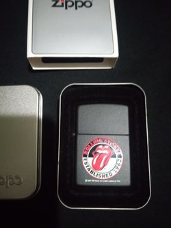 The Rolling Stones 2001 Black Matte Zippo Lighter Mint 