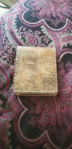 Real crocodile leather wallet African style $55