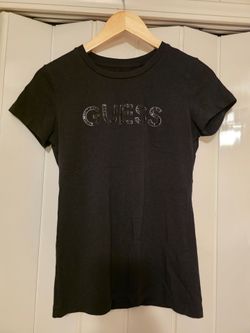 GUESS Women's Black Logo Tee