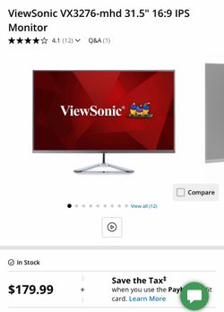 ViewSonic 32in monitor VX3276-MHD